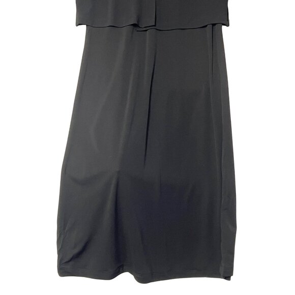 VTG Dressing Clio Women's  Dress Cardigan Set  Medium Black Maxi USA flaw - Picture 5 of 16